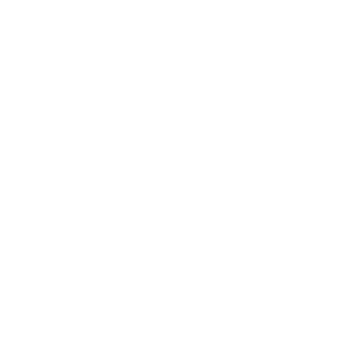 White icon of a circular arrow with a square cutout on a transparent background